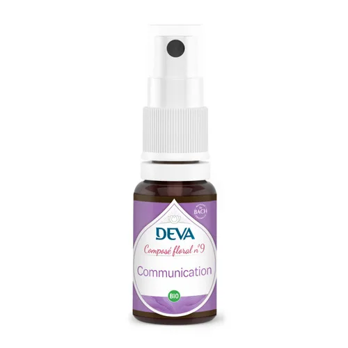 Flacon de composé floral communication DEVA bio pour l'harmonie familiale et le dialogue