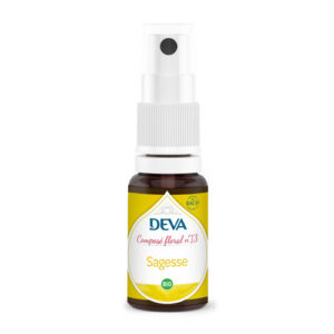Flacon de composé floral sagesse DEVA bio pour l'acceptation du temps qui passe