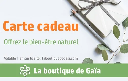 Carte cadeau bien-être La boutique de Gaïa - Cadeau soins naturels