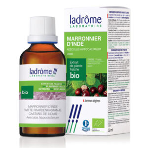 Flacon Extrait hydro-alcoolique de Marronnier d'Inde BIO Ladrôme pour la circulation.
