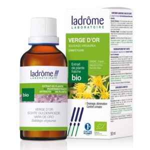 Flacon Extrait de Verge d'or BIO Ladrôme. Confort urinaire et drainage rénale